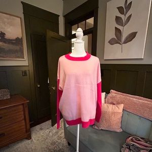 BAILEY ROSE Yin Yang sweater two tone pink size S but runs oversized.